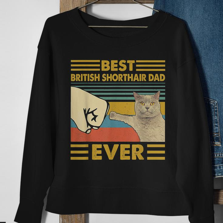 Best British Shorthair Dad Ever Retro Vintage Sunset Sweatshirt Gifts for Old Women