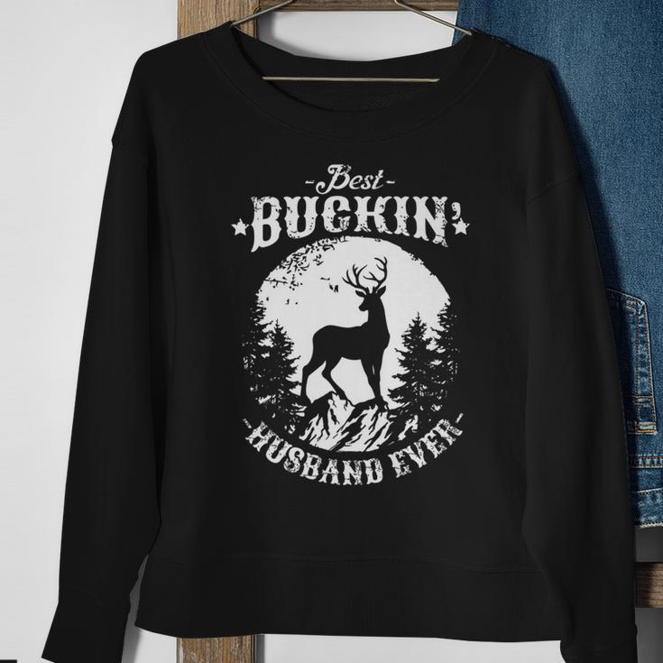 Best Buckin Husband Ever Deer Hunting Fathers Day Gift For Mens Sweatshirt Gifts for Old Women