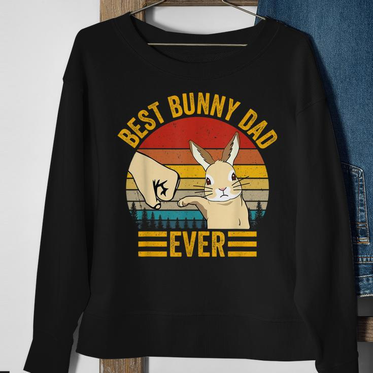 Best Bunny Dad Ever Vintage Rabbit Lover Father Pet Rabbit Sweatshirt Gifts for Old Women
