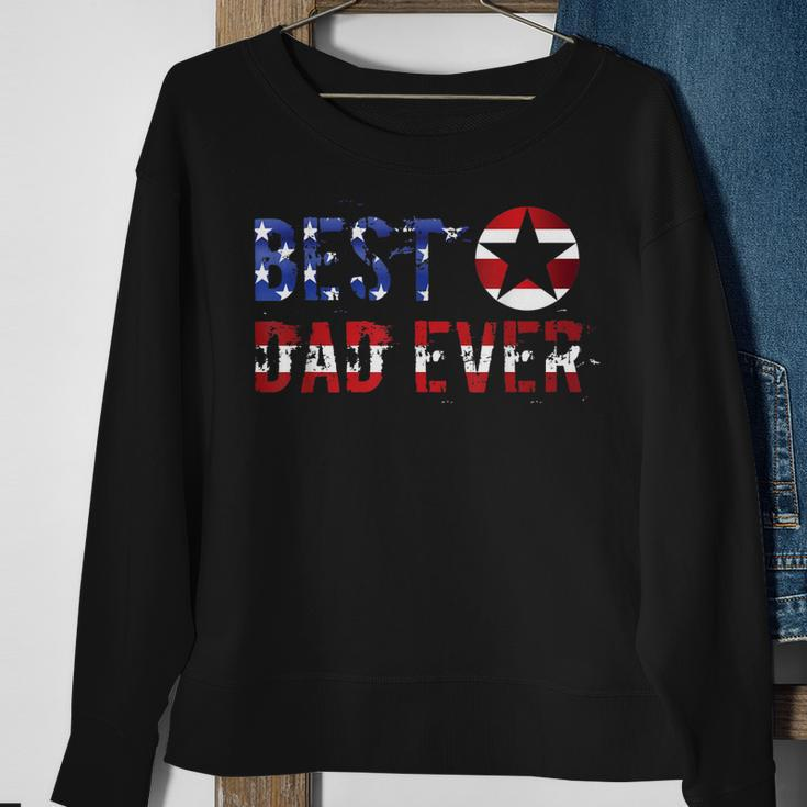 Best Dad Ever Patriotic Stars And Stripes Gift For Mens Sweatshirt Gifts for Old Women
