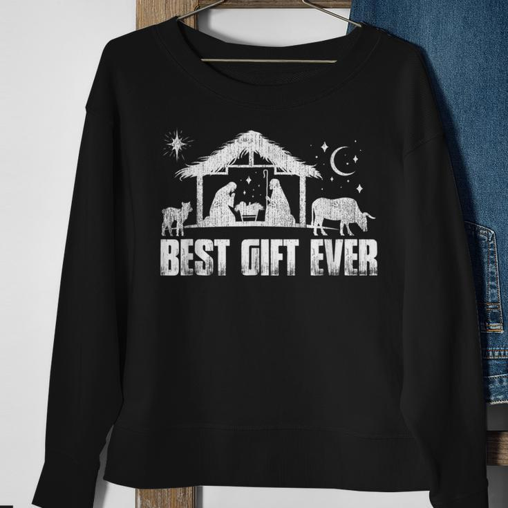 Best Ever Jesus Nativity Scene Christian Faith Christmas Sweatshirt Gifts for Old Women