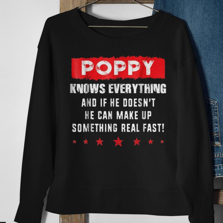 Best Gift Awesome Poppy Cool Fathers Day Gift Sweatshirt Gifts for Old Women