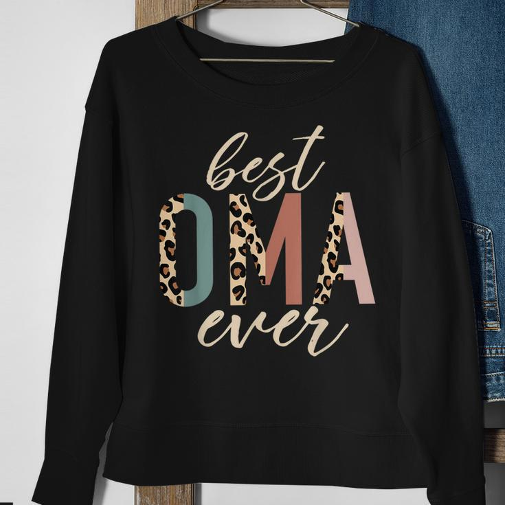Best Oma Ever Gifts Leopard Print Mothers Day Sweatshirt Gifts for Old Women