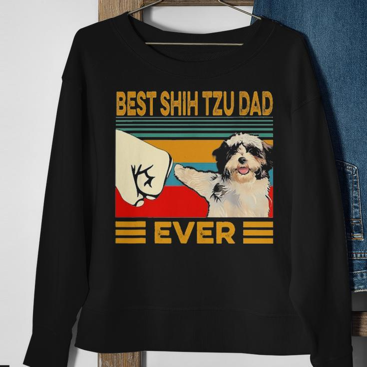 Best Shih Tzu Dad Ever Retro Vintage V2 Sweatshirt Gifts for Old Women