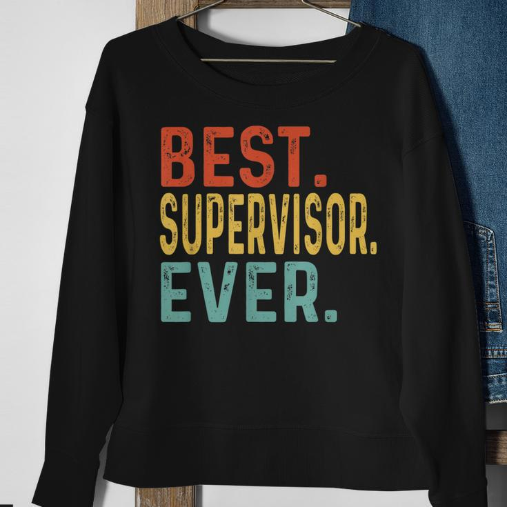 Best Supervisor Ever Retro Vintage Cool Gifts For Supervisor Sweatshirt Gifts for Old Women