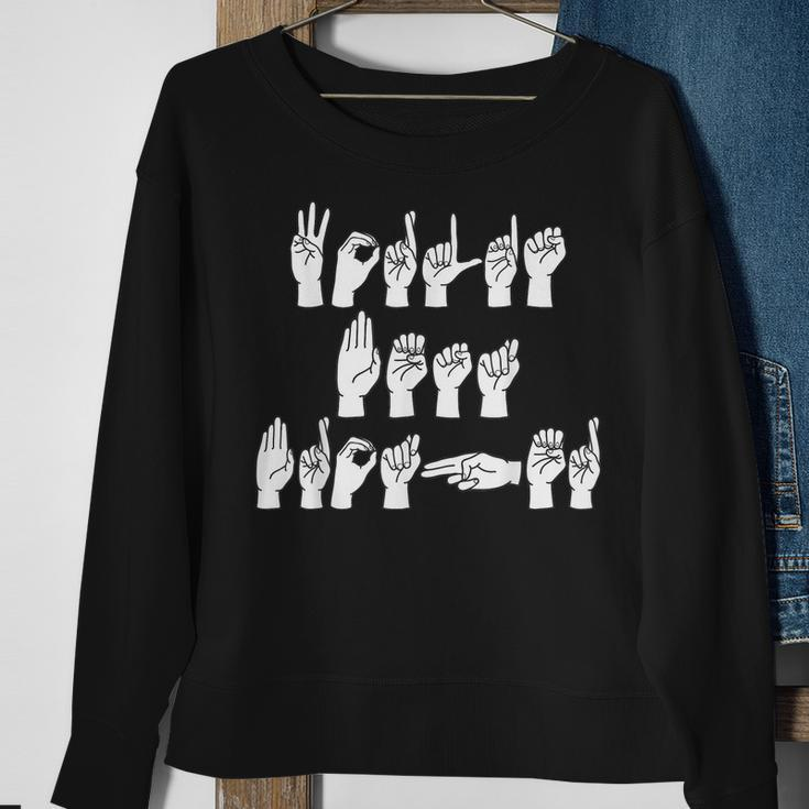 Beste Bruder Zeichensprache Sweatshirt, ASL Fingerzauber für Jungen Geschenke für alte Frauen