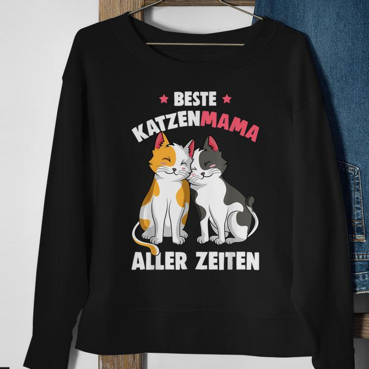 Beste Katzen Mama Aller Zeiten Katzenmama Katze Damen Sweatshirt Geschenke für alte Frauen