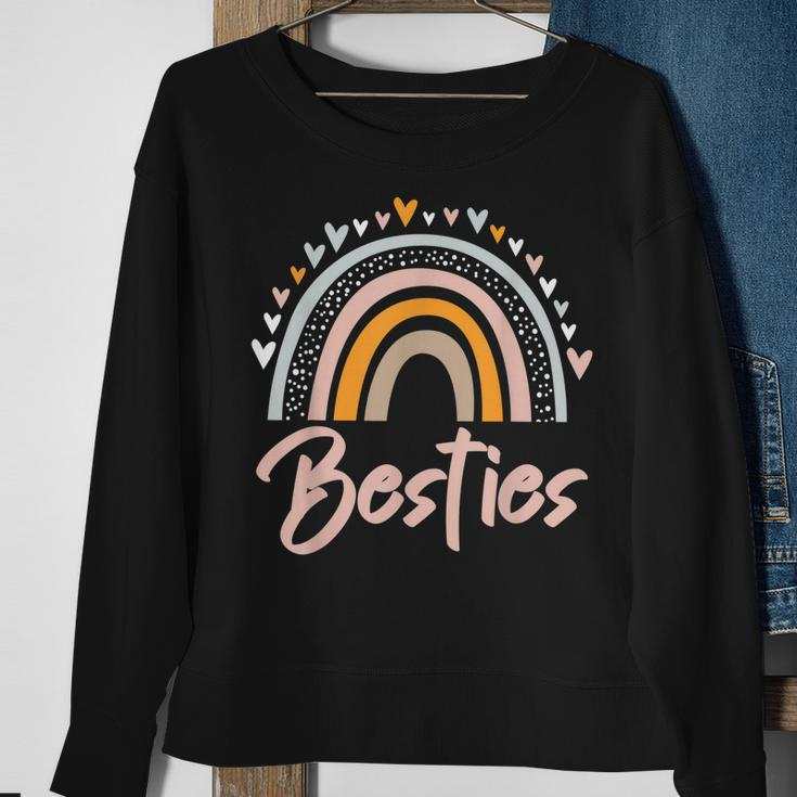 Besties Bff Heart Best Friends Bestie Sweatshirt Gifts for Old Women