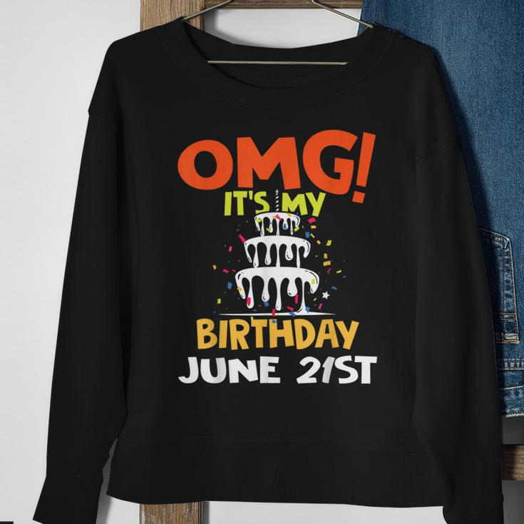 Birthday Gifts June 21St Birthday Funny Sweatshirt Gifts for Old Women