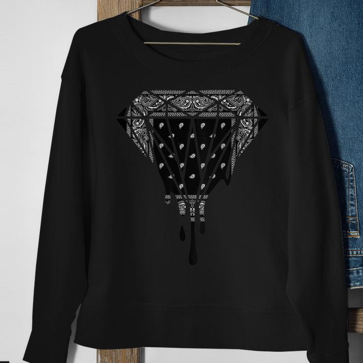 Black Bandana Dripping Gangster Street Wear Gangsta - Back Sweatshirt Gifts for Old Women