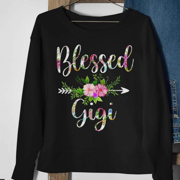 Blessed Gigi Floral For Women Mothers Day Grandma Sweatshirt Gifts for Old Women