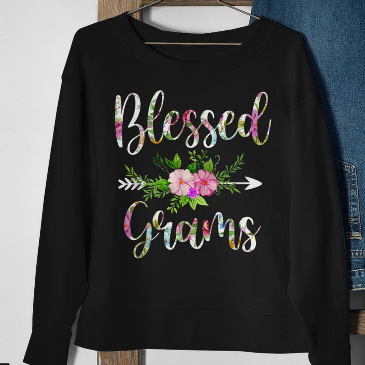 Blessed Grams Floral For Women Mothers Day Grandma Sweatshirt Gifts for Old Women