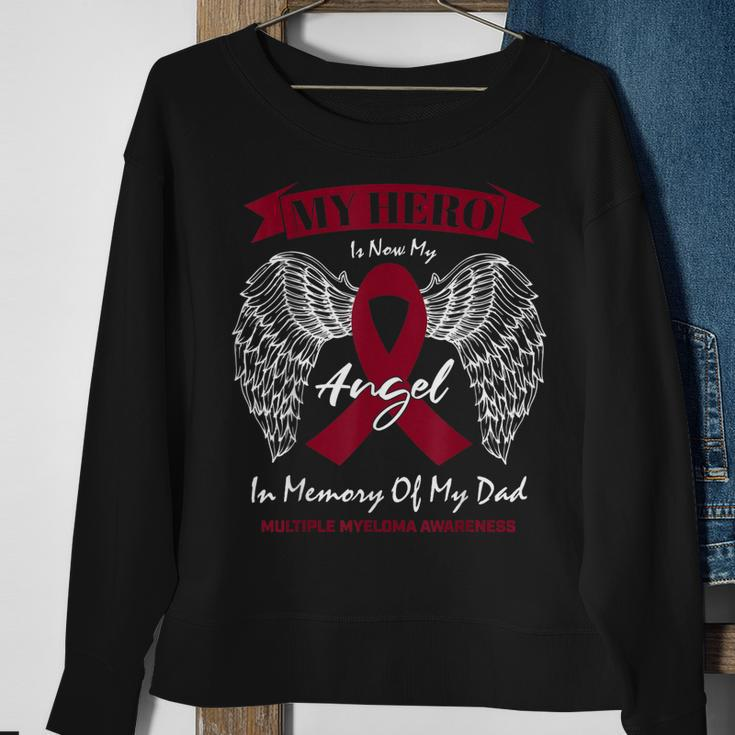 Blood Cancer In Memory Of Dad Multiple Myeloma Awareness Sweatshirt Gifts for Old Women