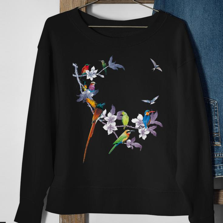 Blumen Florist Rosen Vögel Kolibri Sweatshirt Geschenke für alte Frauen