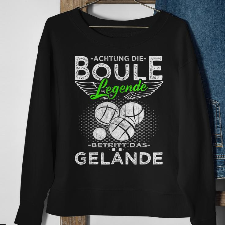 Boccia Die Boule Legende Betritt Das Gelände Boule Sweatshirt Geschenke für alte Frauen