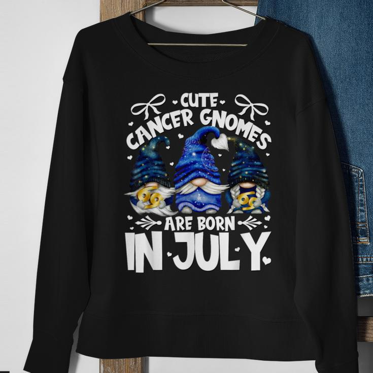Born In July Zodiac Sign Cancer Mom And Dad Birthday Gnomes Bbjxqn Sweatshirt Gifts for Old Women