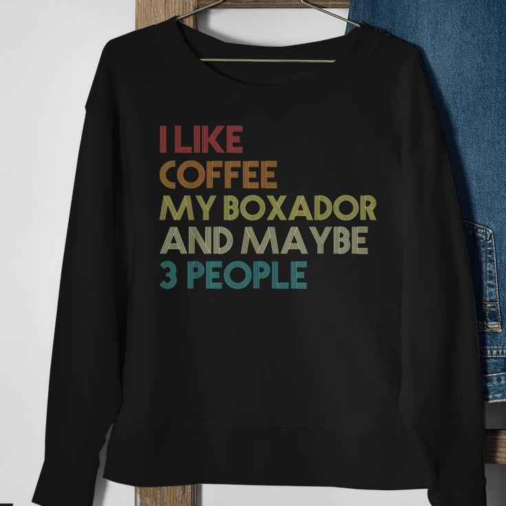 Boxador Dog Owner Coffee Lovers Funny Quote Vintage Retro Sweatshirt Gifts for Old Women