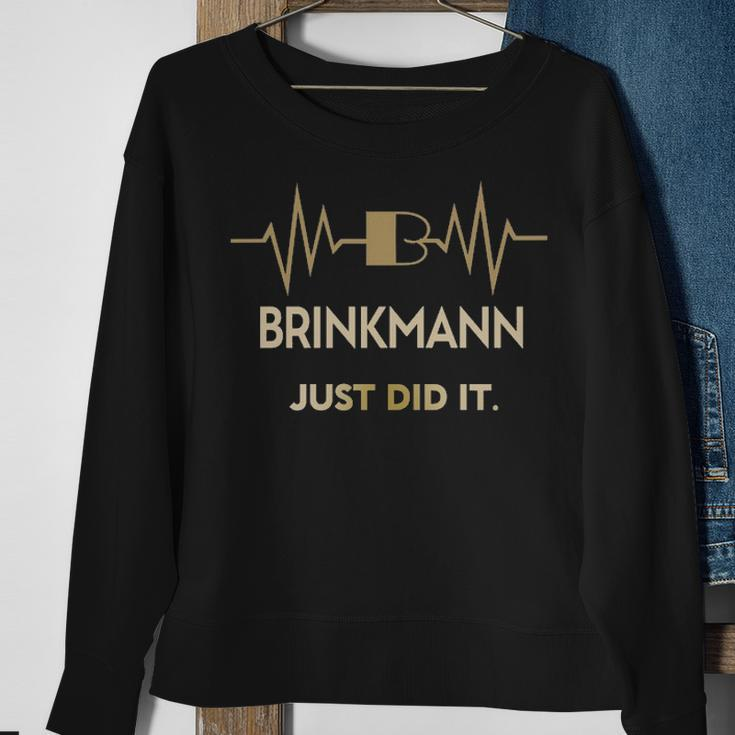 Brinkmann Just Did I Personalized Last Name Sweatshirt Gifts for Old Women
