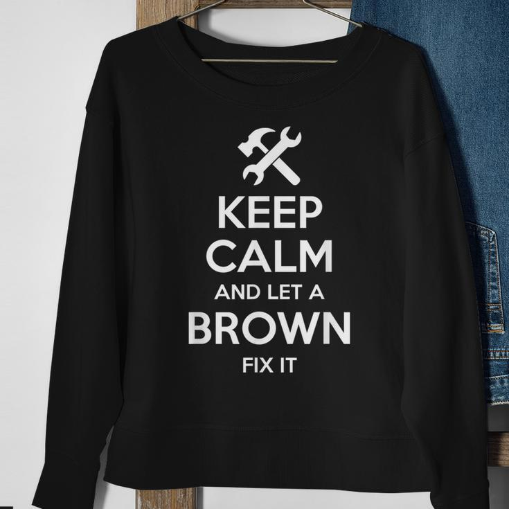 Brown Funny Surname Birthday Family Tree Reunion Gift Idea Sweatshirt Gifts for Old Women