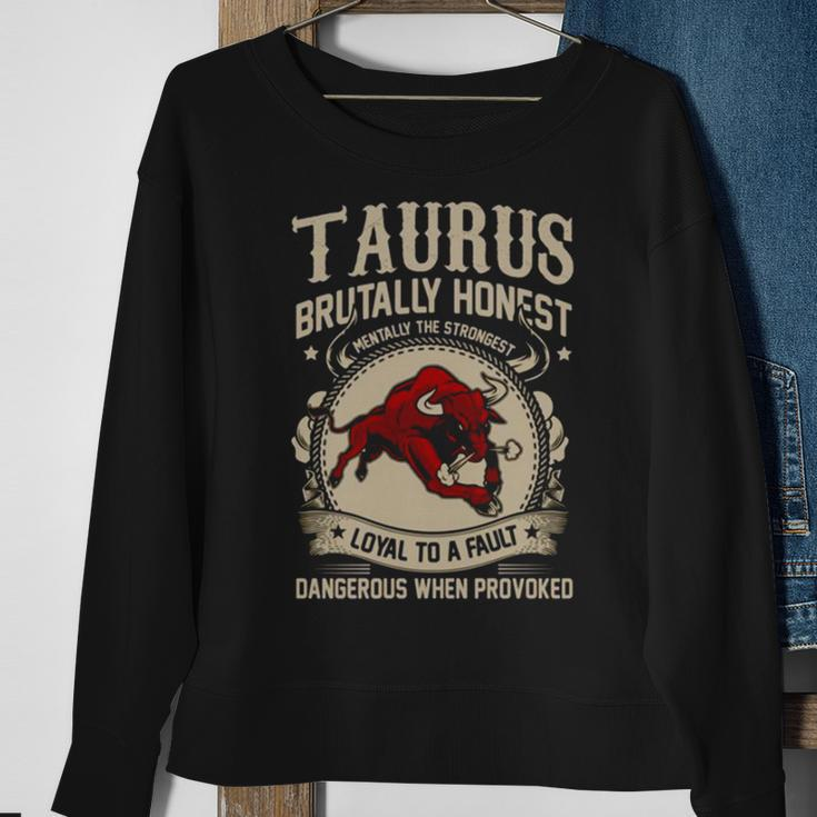 Bull Zodiac Design Vintage Taurus Sweatshirt Gifts for Old Women