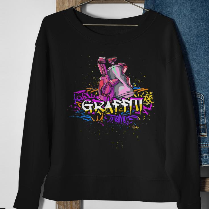 Bunte Graffiti-Sprühfarbe Graffiti-Künstler Sweatshirt Geschenke für alte Frauen