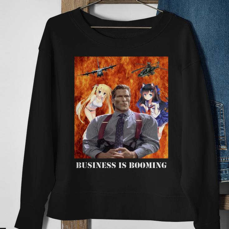 Business Is Booming Meme Giga Chad Sweatshirt Gifts for Old Women