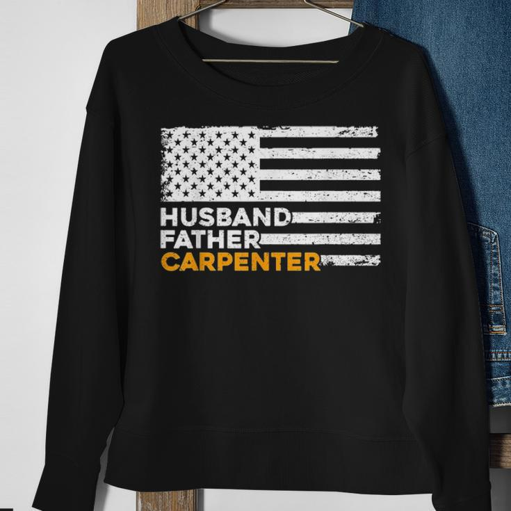 Carpenter Husband Father American Flag Fathers Day Gifts Sweatshirt Gifts for Old Women