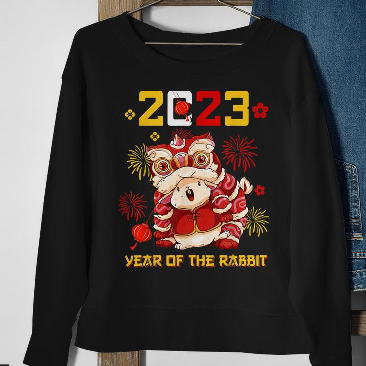 Chinese New Year 2023 Cute Dragon Year Of The Rabbit Zodiac Men Women Sweatshirt Graphic Print Unisex Gifts for Old Women