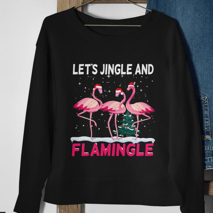 Christmas Flamingo Funny Pink Flamingle Xmas V2 Sweatshirt Gifts for Old Women