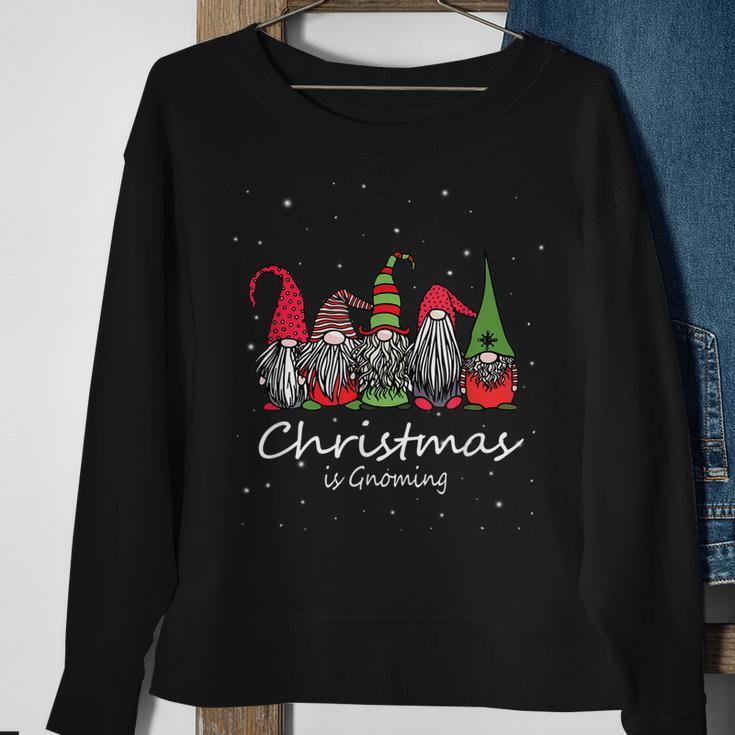 Christmas Is Gnoming God Jul Gnome Tomte Xmas Santa Idea Men Women Sweatshirt Graphic Print Unisex Gifts for Old Women