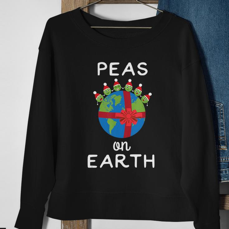 Christmas Peas On Earth World Peace Pea Design Tshirt Sweatshirt Gifts for Old Women