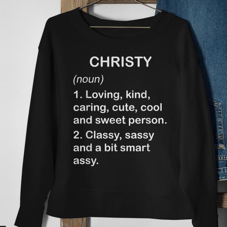 Christy Definition Personalized Custom Name Loving Kind Sweatshirt Gifts for Old Women