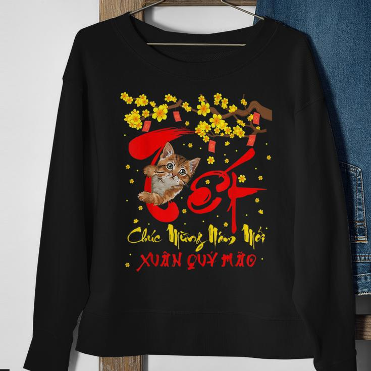 Chuc Mung Nam Moi Tet 2023 Vietnamese Lunar New Year Cat Sweatshirt Gifts for Old Women