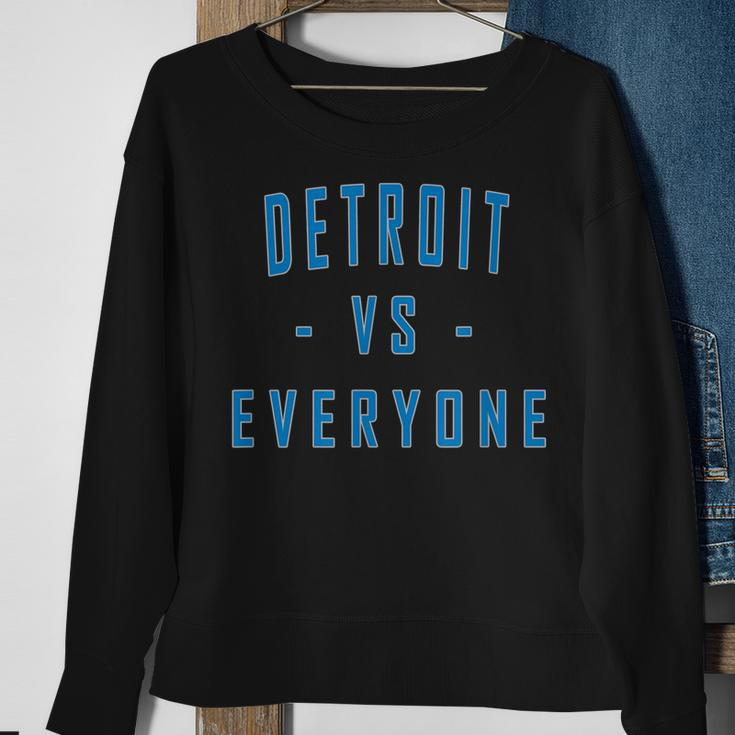 City Hometown Football Pride Detroit Vs Everyone Men Women Sweatshirt Graphic Print Unisex Gifts for Old Women
