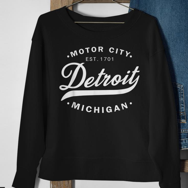 Classic Michiganians Vintage Detroit Motor City Michigan Mi Sweatshirt Gifts for Old Women