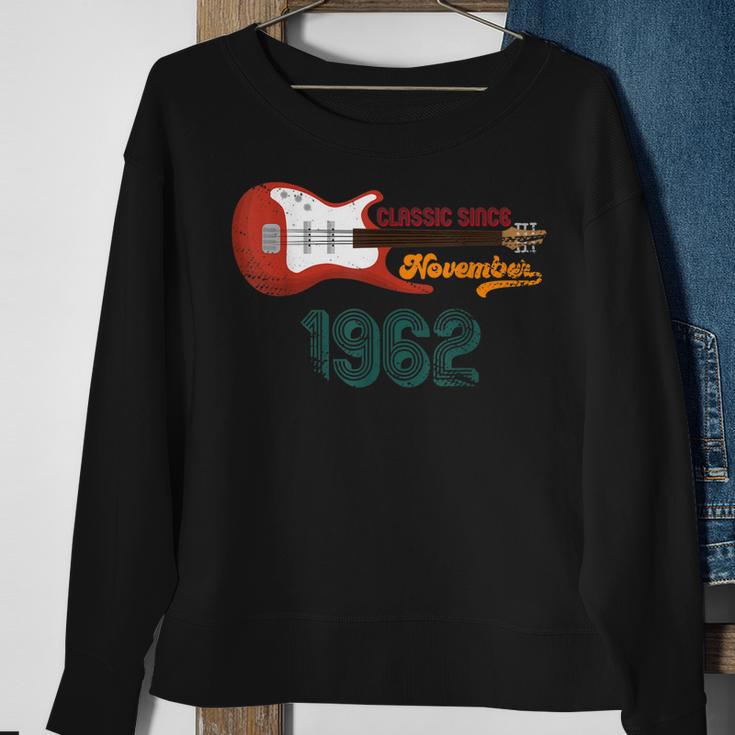 Classic Since November 1962 61 Geburtstag Gitarrenliebhaber Sweatshirt Geschenke für alte Frauen