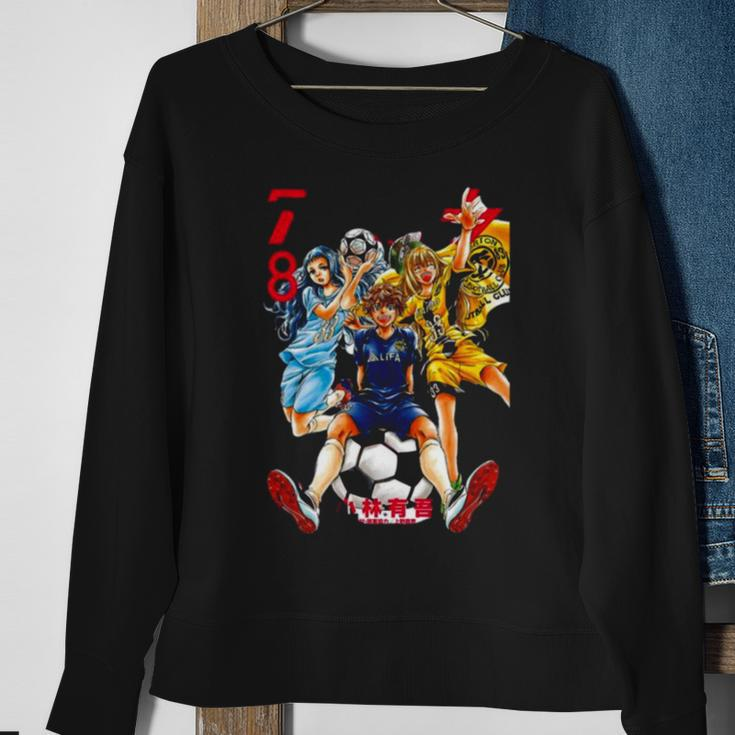 Colored Design Aoashi Anime Sweatshirt Gifts for Old Women