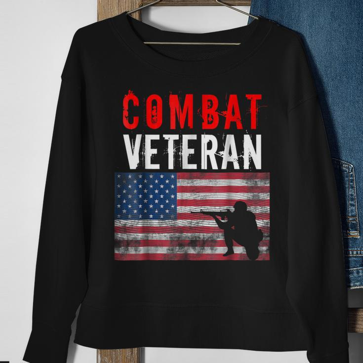 Combat Veteran Us Army Us Navy Us Air Force Sweatshirt Gifts for Old Women