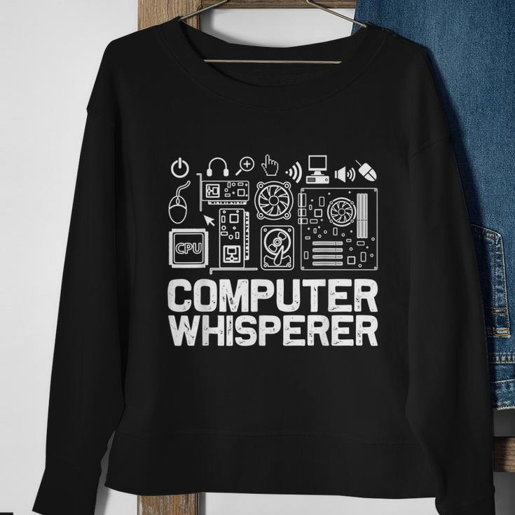 Computer Whisperer It Tech Support Nerds Geek V2 Sweatshirt Gifts for Old Women