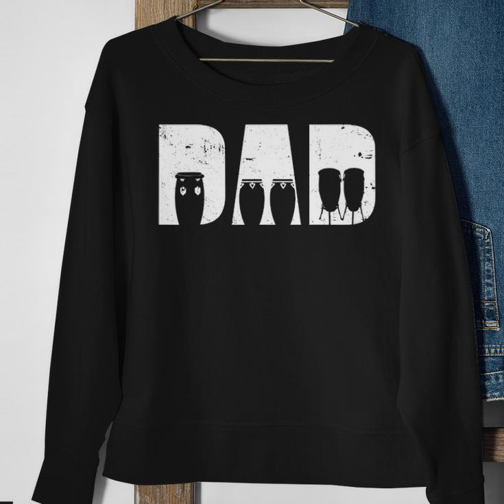Conga Dad Drum Player Drummer Percussion Music Instrument V2 Sweatshirt Gifts for Old Women