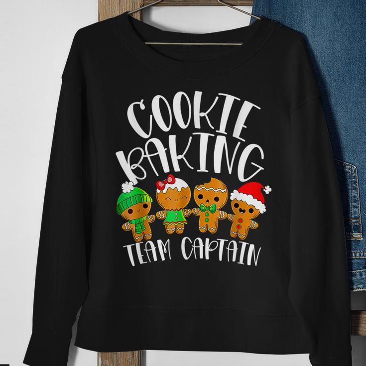 Cookie Baking Team Captain Xmas Bakers Gingerbread Men Women Sweatshirt Graphic Print Unisex Gifts for Old Women