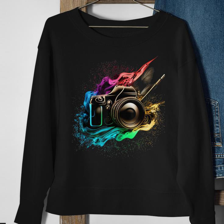Cool Camera Colors Sweatshirt Gifts for Old Women