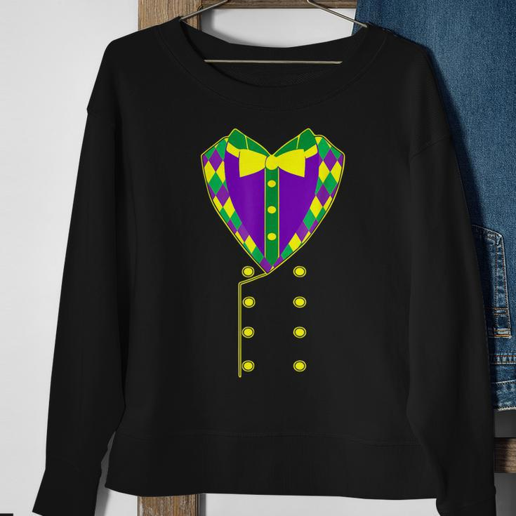 Cool Mardi Gras Tuxedo Suit New Orleans Festival Parade Sweatshirt Gifts for Old Women