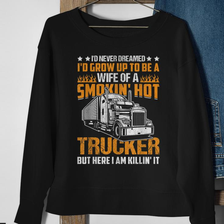 Coolest Truck Driver Construction Workers Vehicle Trucker Sweatshirt Gifts for Old Women