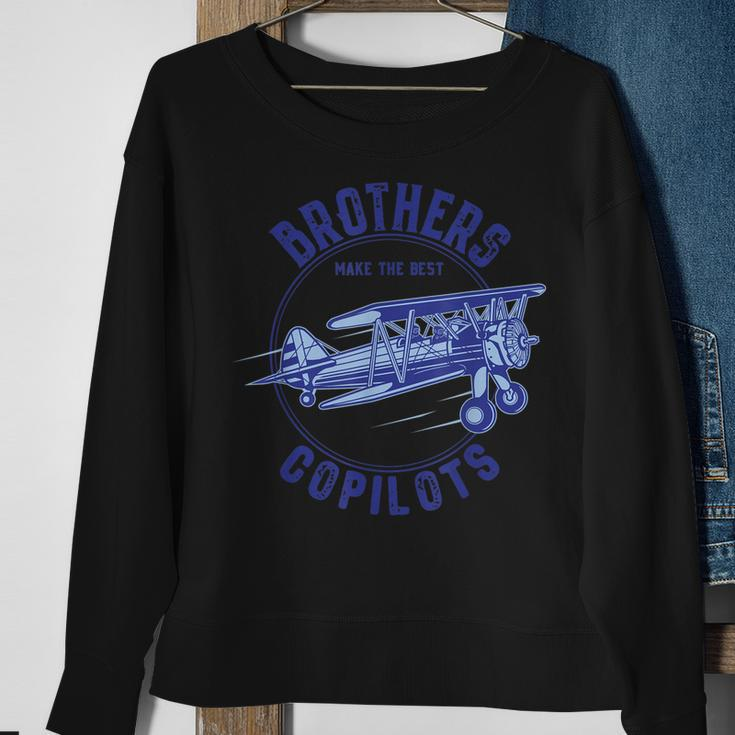 Copilots Brothers Aviation Dad Vintage Plane Sweatshirt Gifts for Old Women