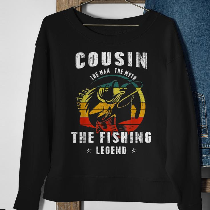 Cousin Man Myth Fishing Legend Funny Fathers Day Gift Sweatshirt Gifts for Old Women