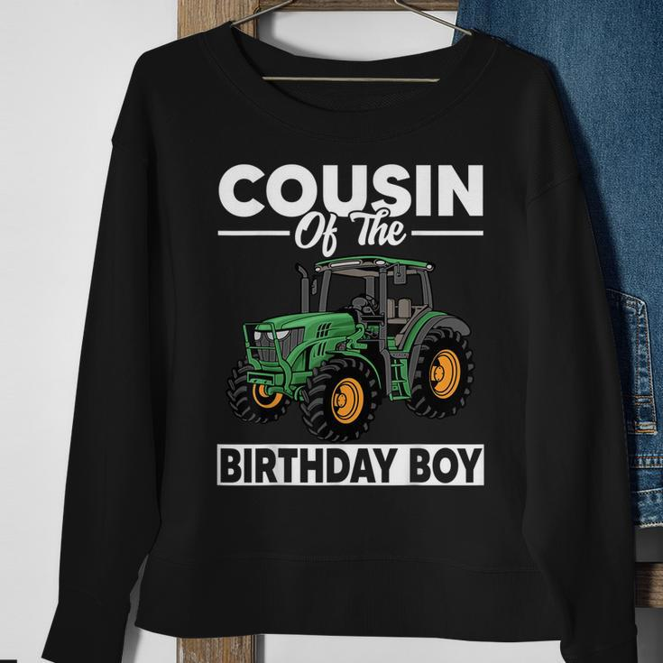 Cousin Of The Birthday Boy Tractor Farm Birthday Party Sweatshirt Gifts for Old Women