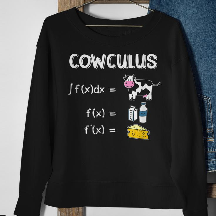 Cowculus Cow Math Nerdy Student Teacher Mathematician Sweatshirt Gifts for Old Women