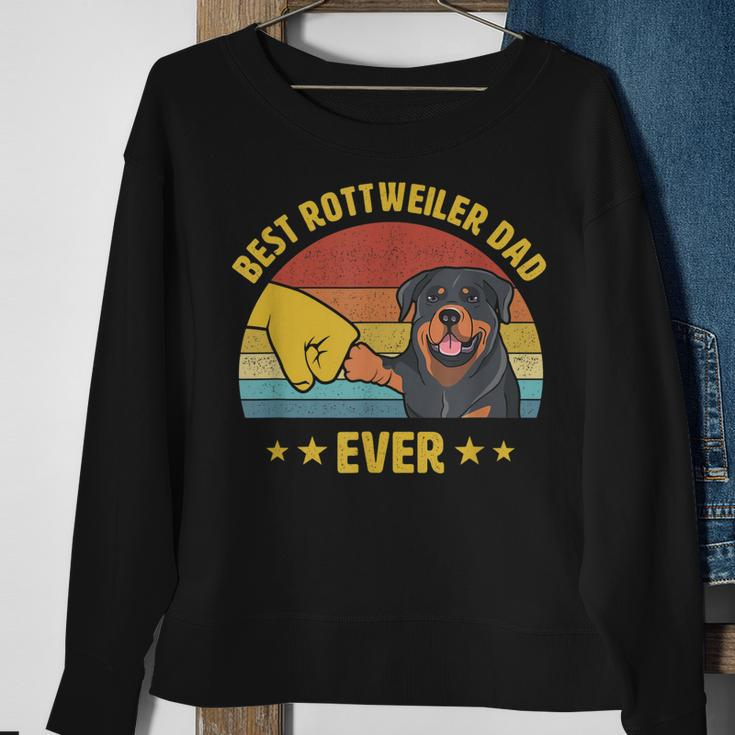 Cute Best Rottweiler Dad Ever Proud Vintage Rottie Father Sweatshirt Gifts for Old Women