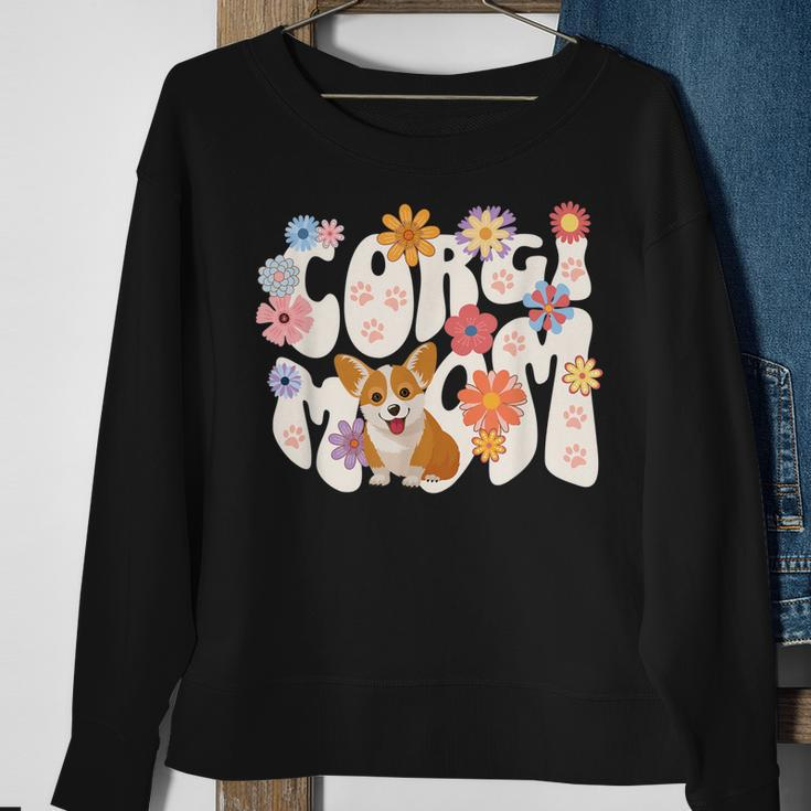 Cute Corgi Dog Mom Design Women Sweatshirt Gifts for Old Women